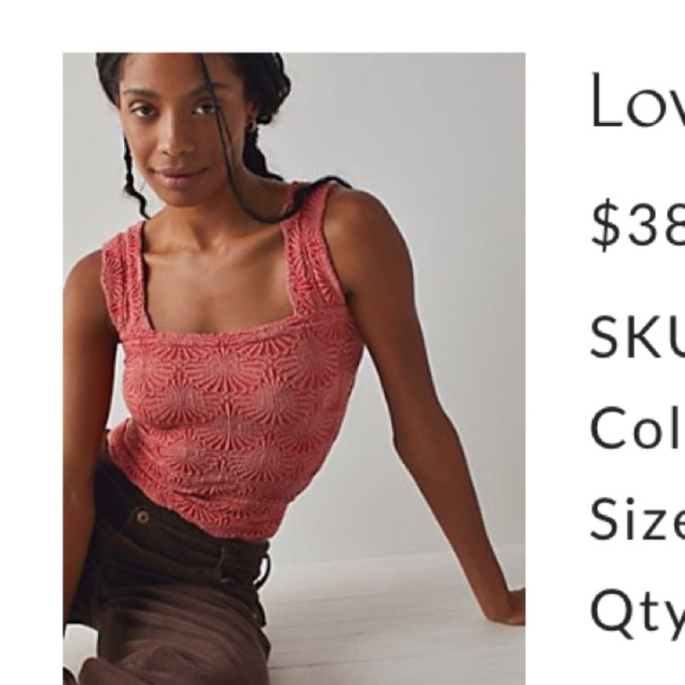 Free People Love Letter Cami